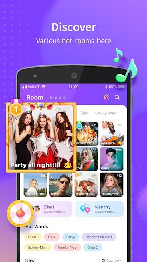 Hello Yo - Group Chat Rooms Captura de pantalla 1