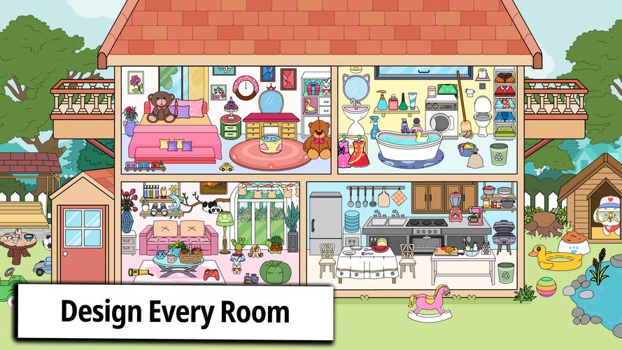 Tizi Home Room Decoration Game 스크린샷 0