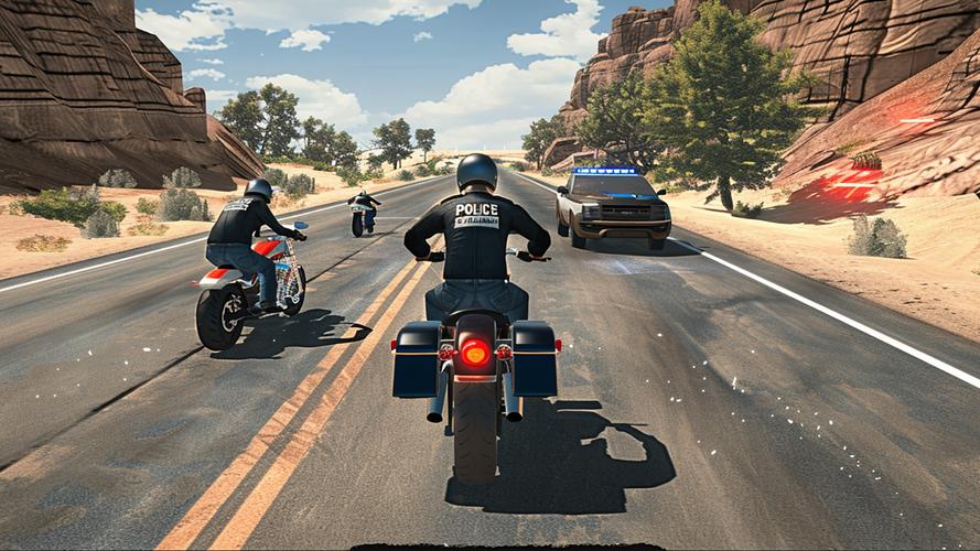 Police Bike Pursuit Highway Ekran Görüntüsü 0