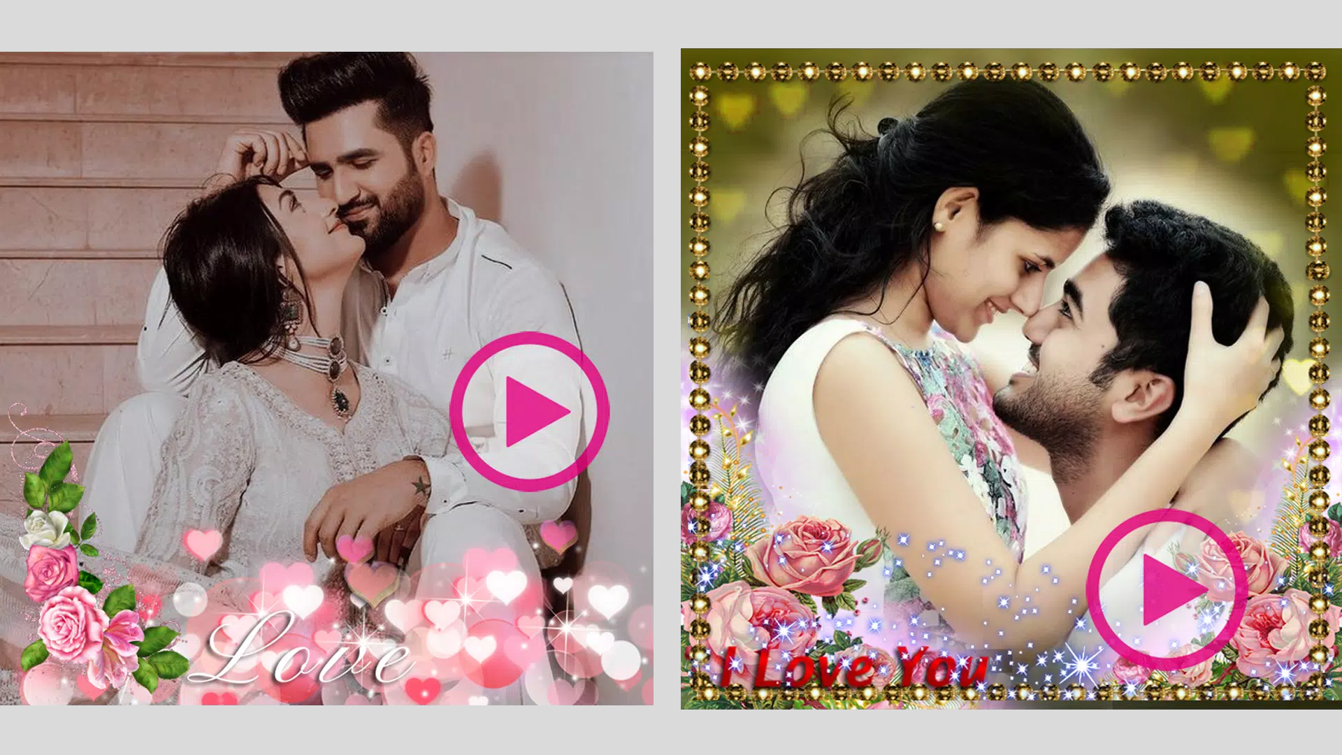 Love Flower Video Maker Schermafbeelding 1
