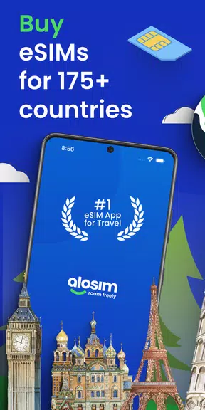 aloSIM - eSIM Travel Sim Card ဖန်သားပြင်ဓာတ်ပုံ 0