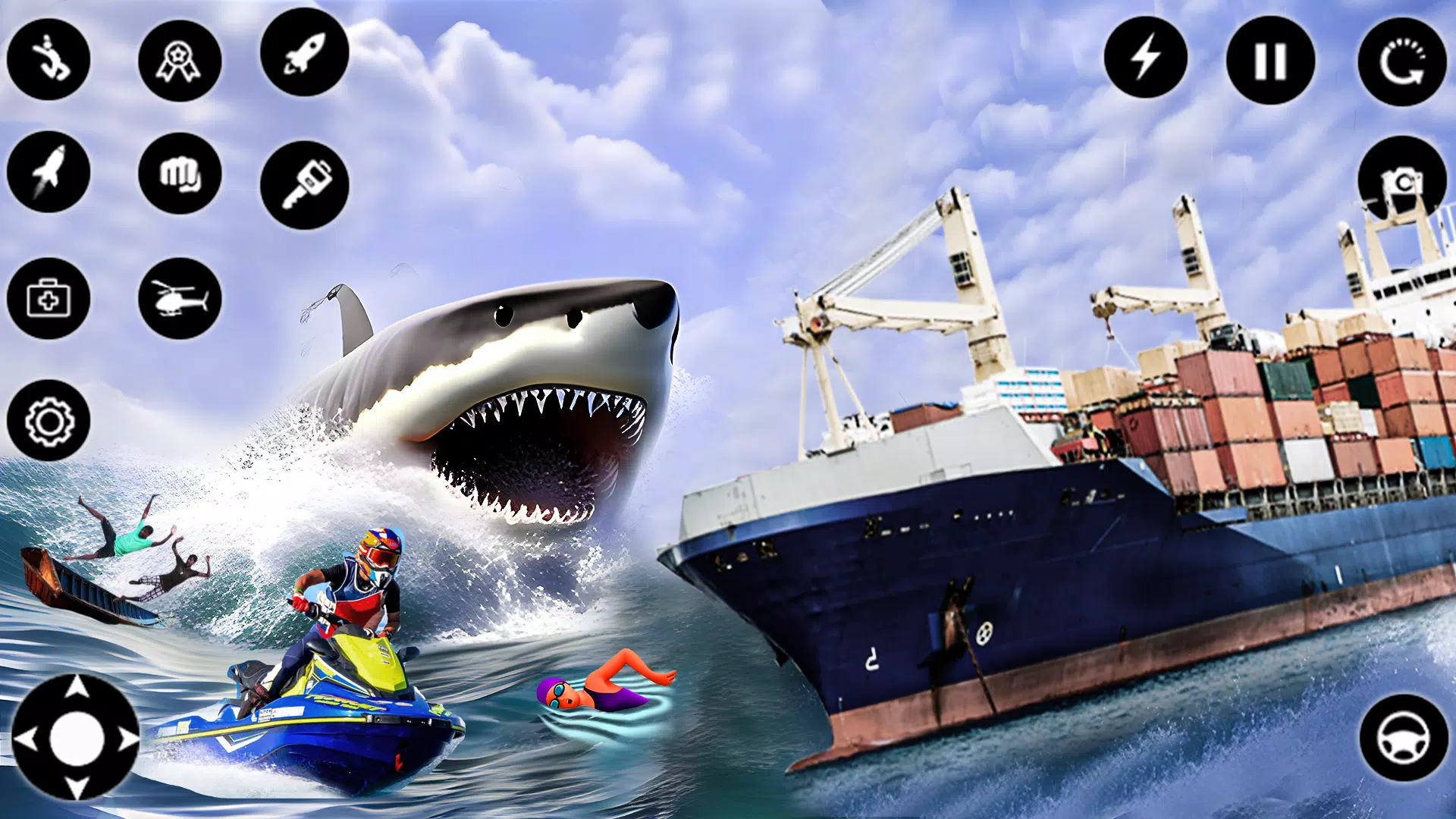 Shark Attack Games Offline Скриншот 1