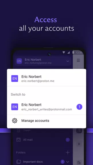 Proton Mail: Encrypted Email স্ক্রিনশট 2