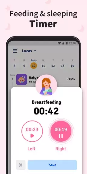 Schermata Baby Tracker - Breastfeeding 1