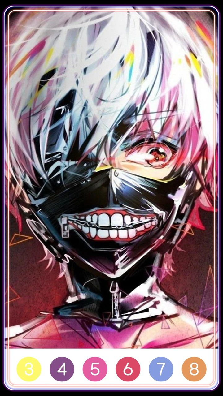 Tokyo Ghoul Paint by Number Zrzut ekranu 2