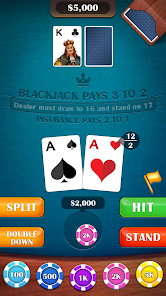 Casino BlackJack 21 Card Game ภาพหน้าจอ 1