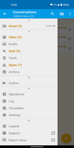 FairEmail, privacy aware email Captura de pantalla 1