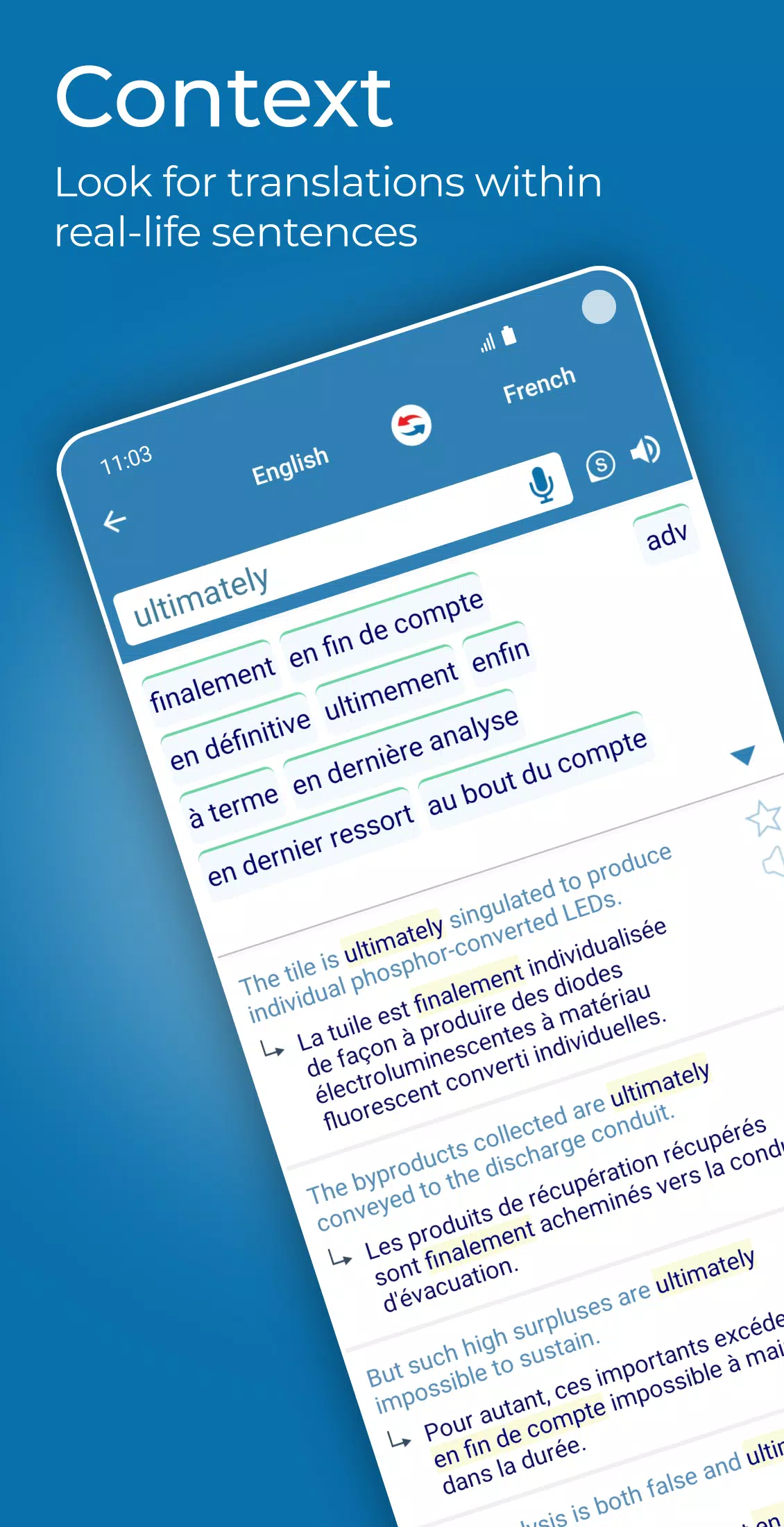 Reverso tradutor, dicionário Captura de tela 1