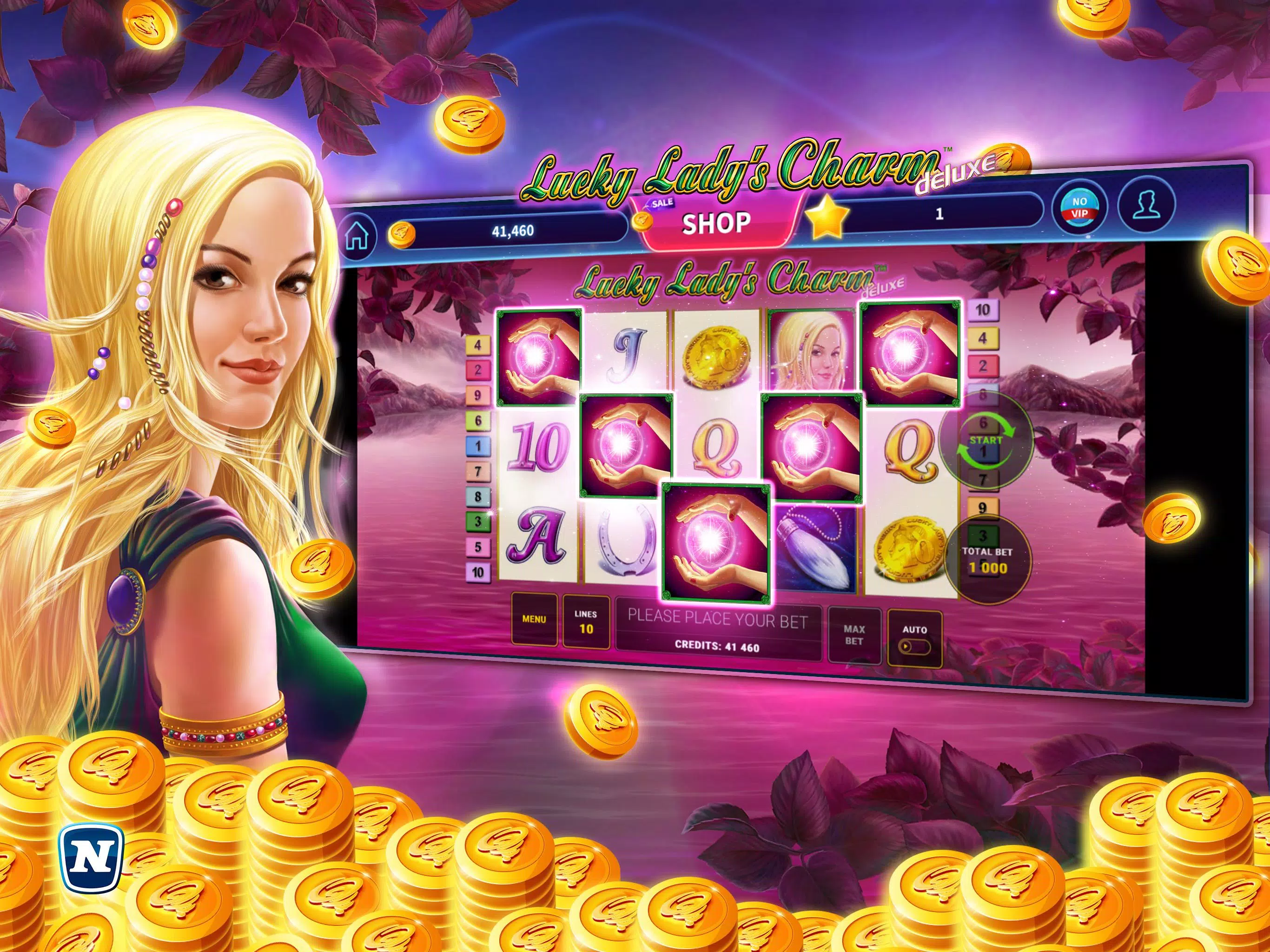 Lucky Lady's Charm Deluxe Slot Capture d'écran 3