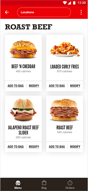 Arby's Fast Food Sandwiches 스크린샷 1