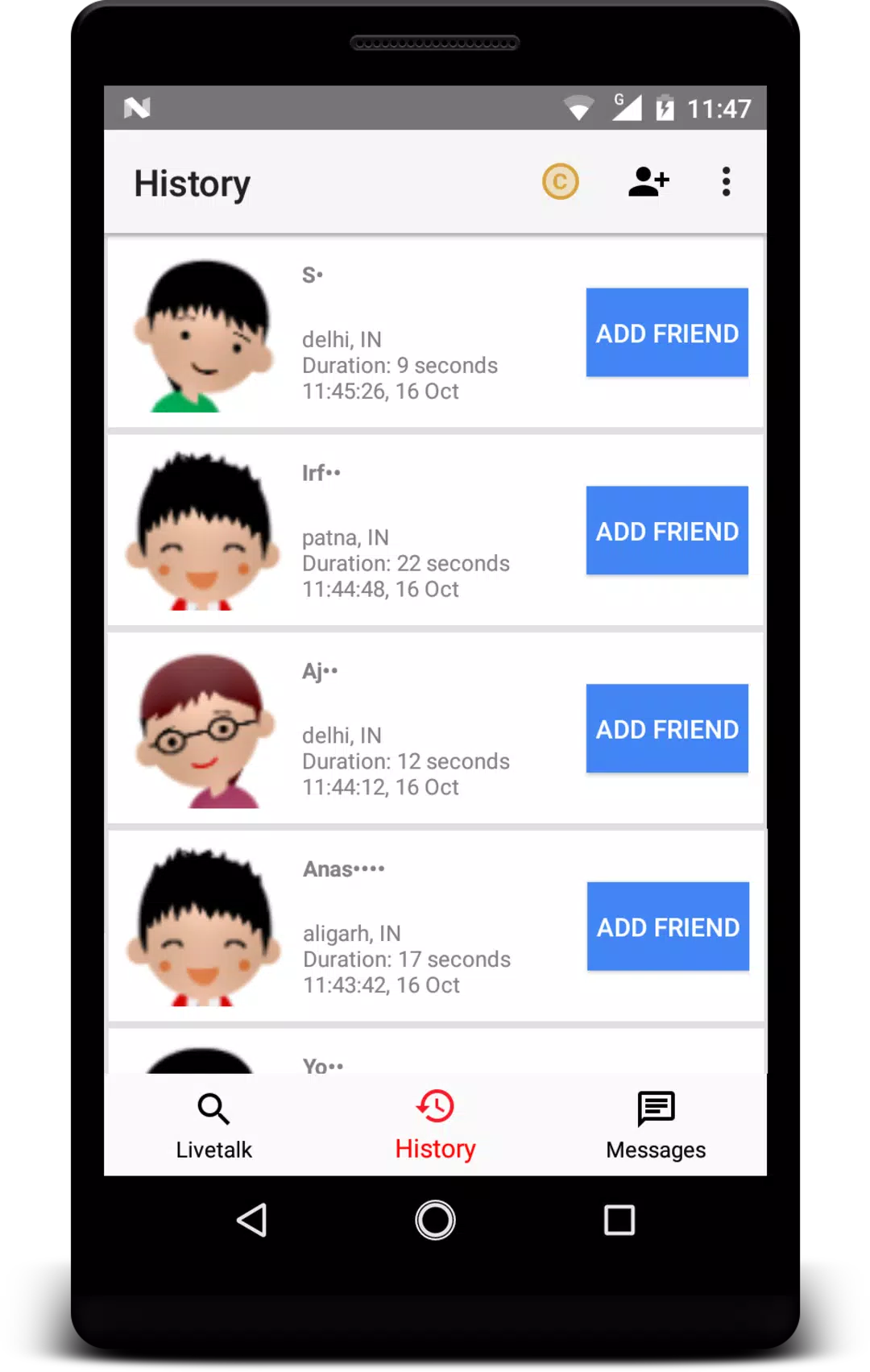 Livetalk - Live Video Chat スクリーンショット 1