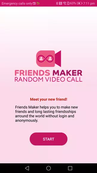 Friends Maker - Random Video Call Schermafbeelding 0