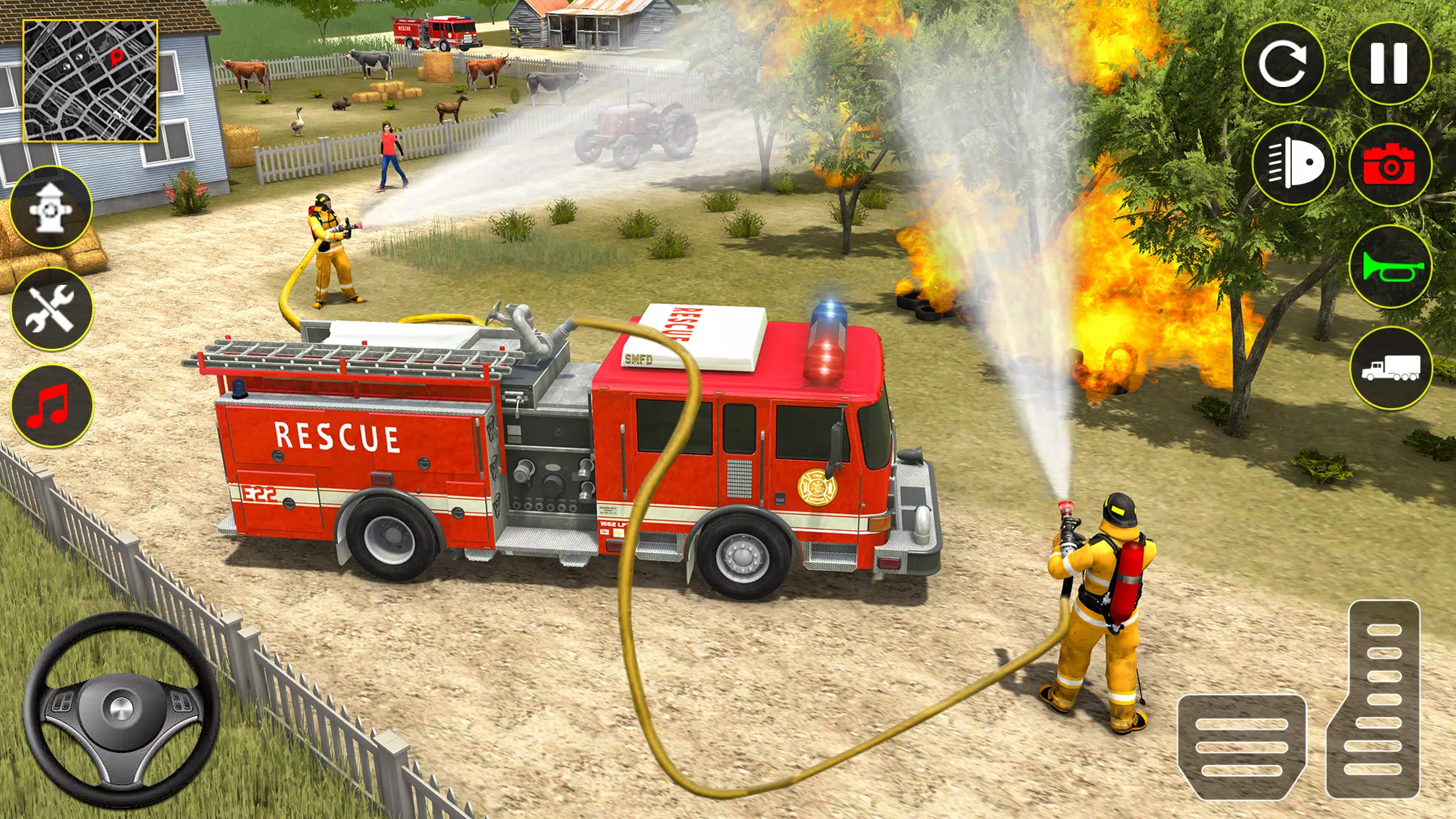 Fire Truck Rescue Sim Games 3d 스크린샷 1