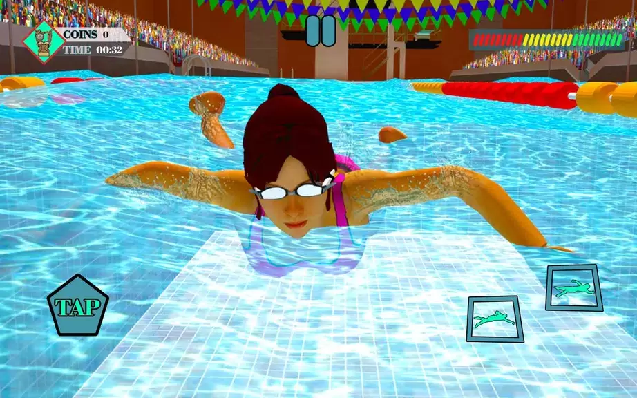 Summer Swimming Flip Pool Race Screenshot 1