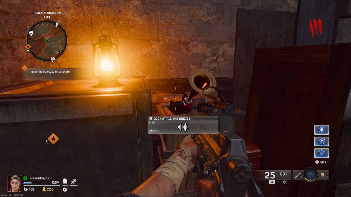 An Audio Log in The Tomb in Black Ops 6 Zombies.