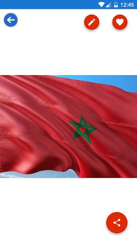 Morocco Flag Wallpaper: Flags स्क्रीनशॉट 2