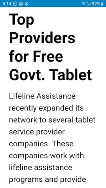 Free Government Tablets स्क्रीनशॉट 1