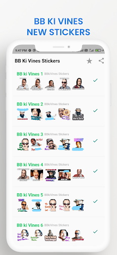 BB Ki Vines Stickers Ảnh chụp màn hình 0