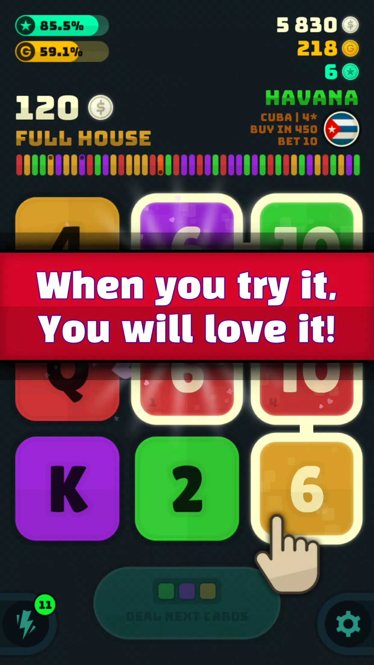 Merge Poker スクリーンショット 1