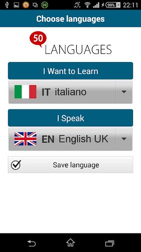 Learn Italian - 50 languages Tangkapan skrin 0