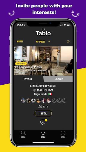 Tablo - social eating Screenshot 1