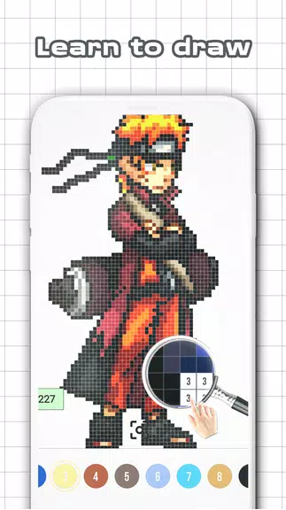 Schermata Color by Number - Naruto Sandbox Ninja Pixel 0