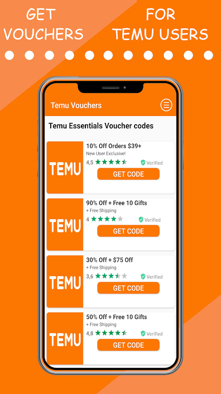 Temu Vouchers Capture d'écran 1