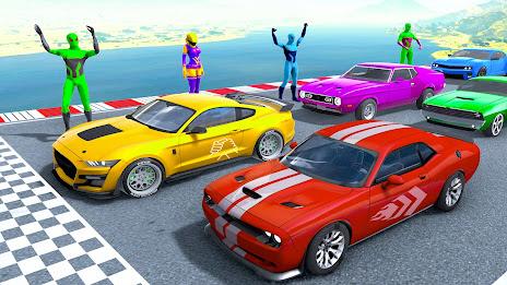 Superhero Game: Ramp Car Stunt Screenshot 0