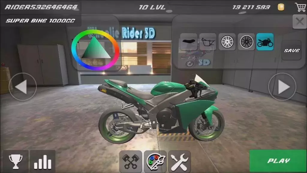 Schermata Wheelie Bike 3D game 1