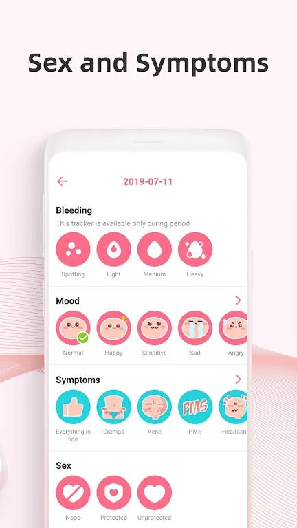 PinkBird Period Tracker Tangkapan skrin 2