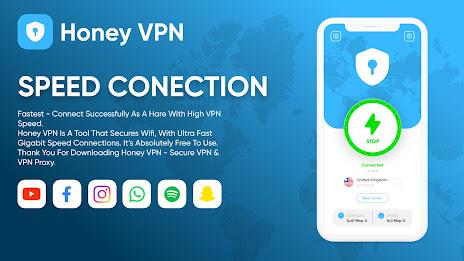 Honey VPN - Fast & Secure Schermafbeelding 1