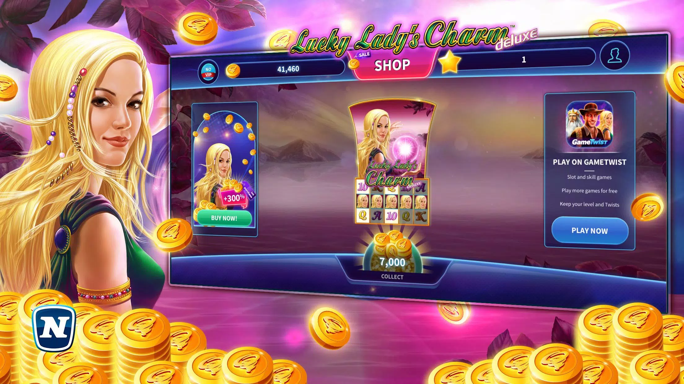 Lucky Lady's Charm Deluxe Slot Capture d'écran 1