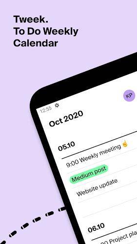 Tweek: Minimal To Do List স্ক্রিনশট 0