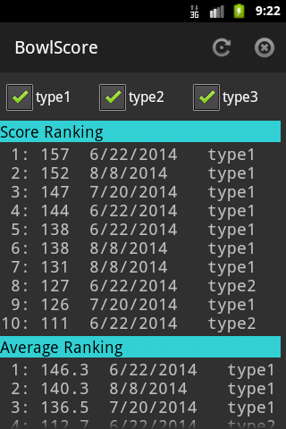 Schermata BowlScore 10 2