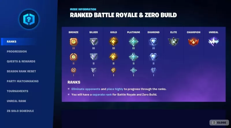 Fortnite Mobile：Ultimateランキングガイド - ランク、報酬、戦略