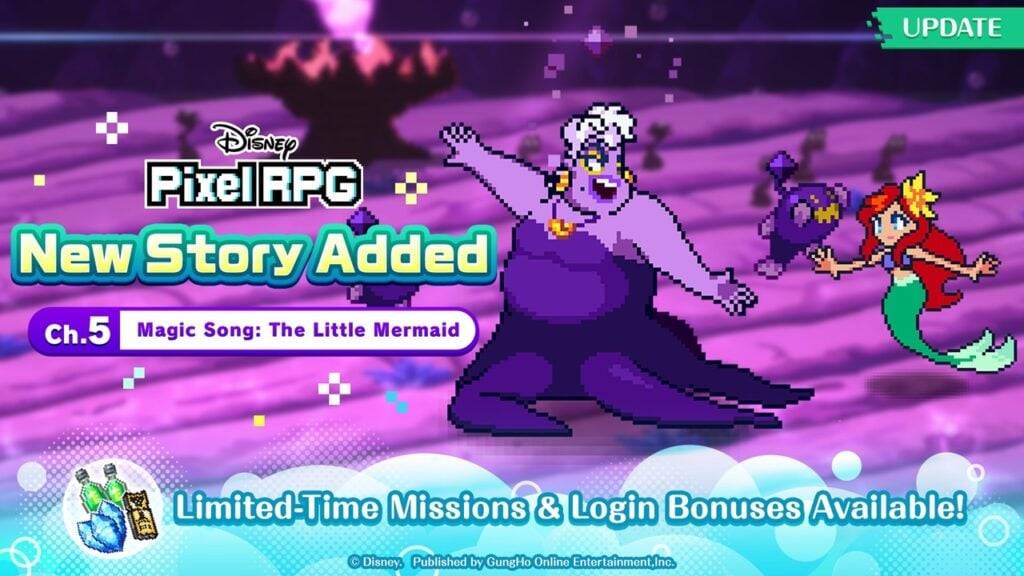 รับสมัคร Ariel และ Ursula ในการอัปเดตล่าสุดของ Disney Pixel RPG The Little Mermaid