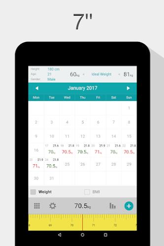 Weight Calendar Screenshot 1