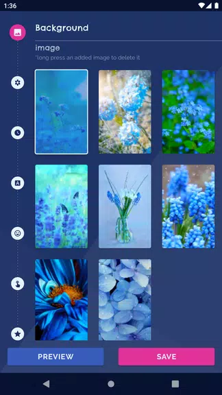 Blue Flowers Live Wallpaper 스크린샷 0