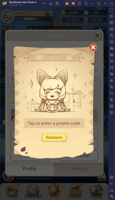 Primon Legion Redeem Code Screenshot