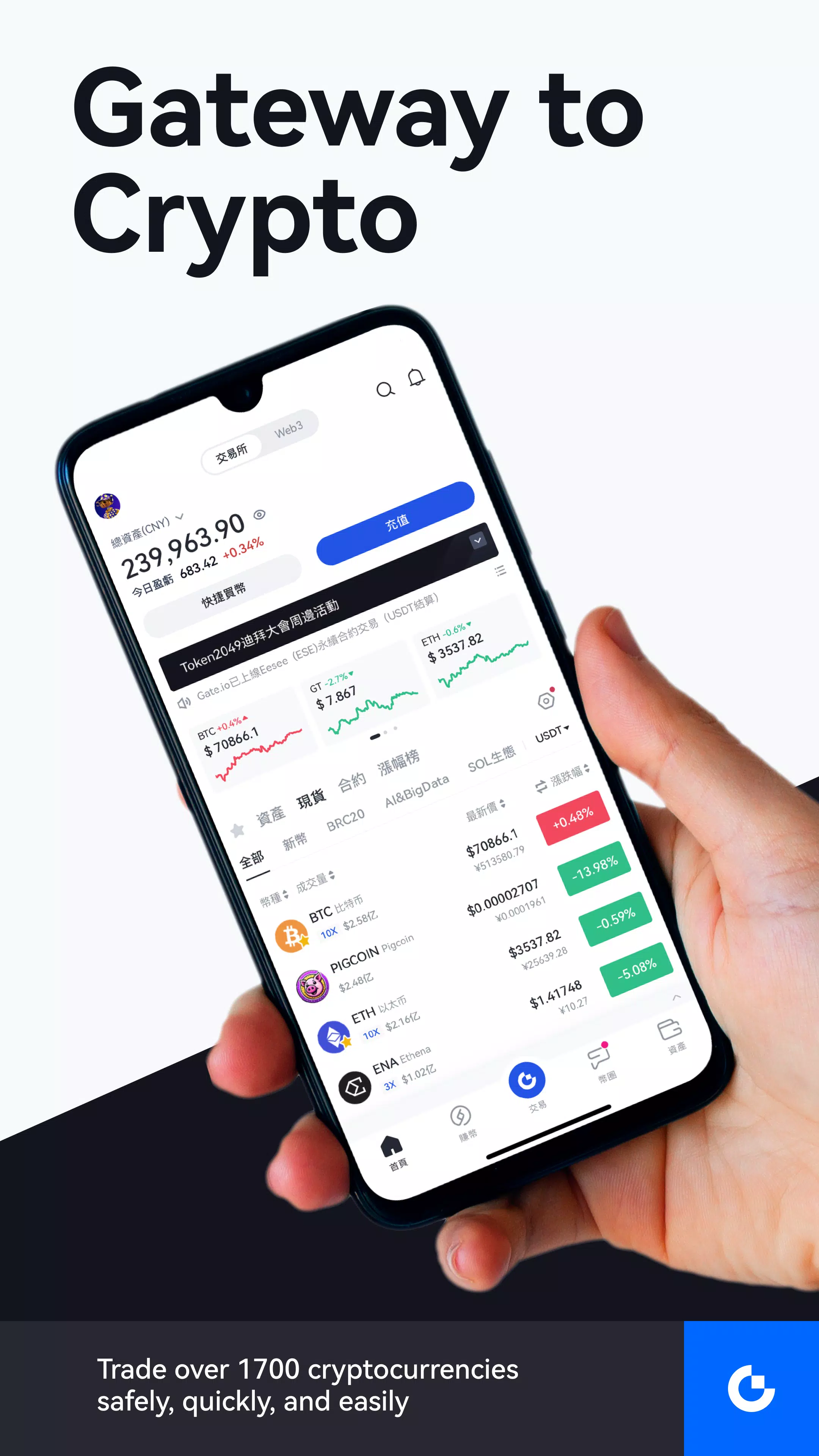 Gate.io - Bitcoin & Krypto Screenshot 0