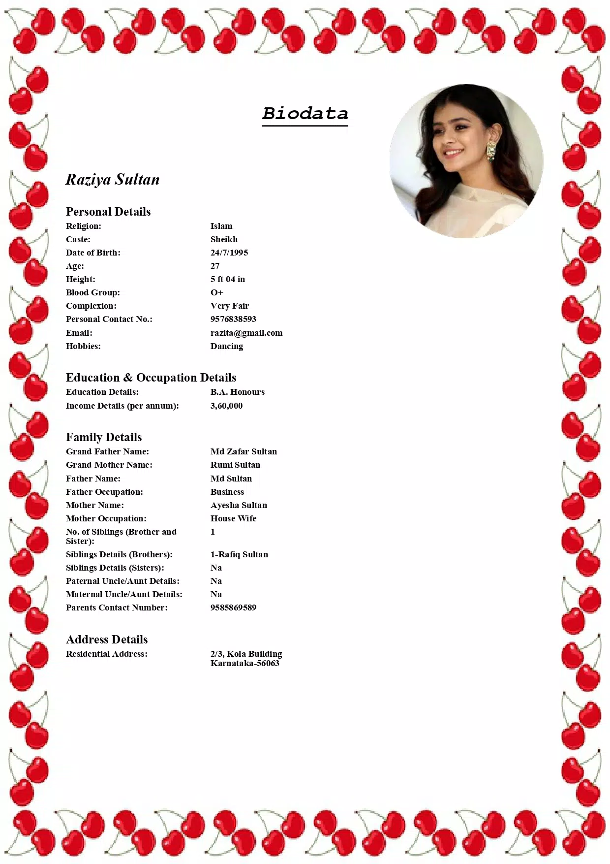 Muslim Marriage Biodata Maker Captura de pantalla 1