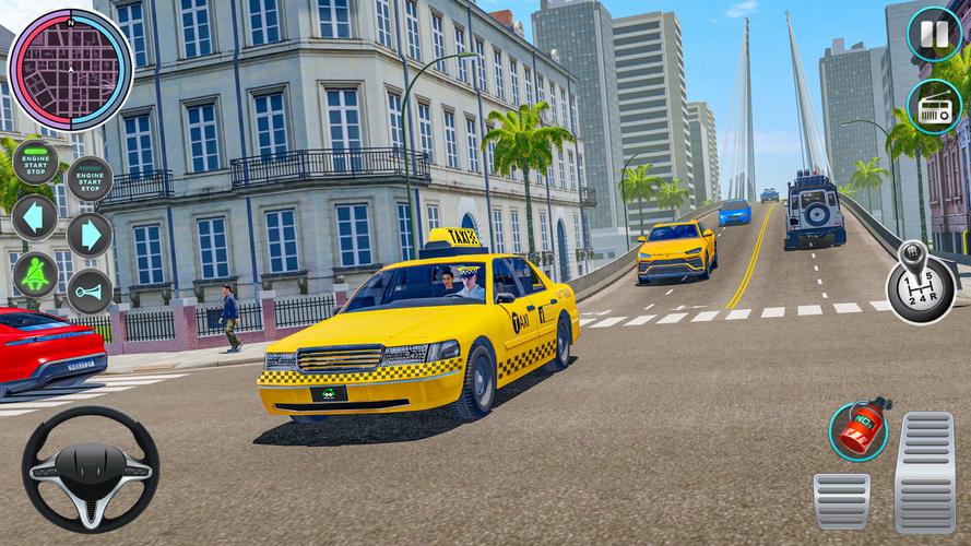 Taxi Traffic Car Racing Games Ekran Görüntüsü 3