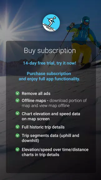 SkiPal - Accurate Ski Tracks স্ক্রিনশট 1