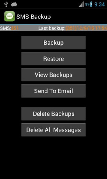 Schermata Super Backup: SMS and Contacts 0