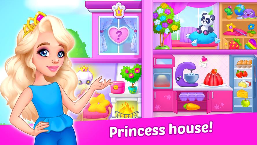 Princess girl paper House game ဖန်သားပြင်ဓာတ်ပုံ 0