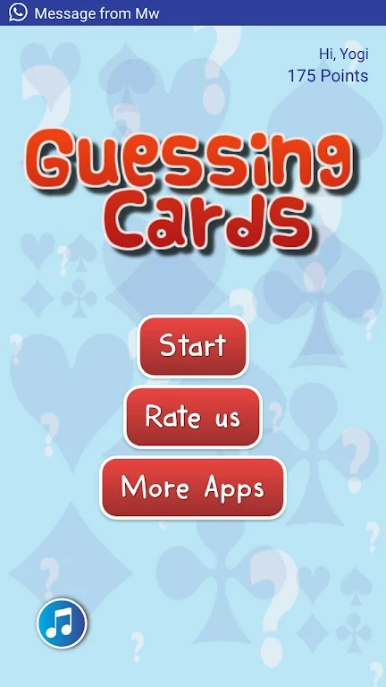 Guessing Card Schermafbeelding 0