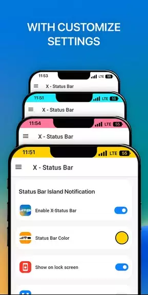 iCenter iOS 16: X - Status Bar Скриншот 0