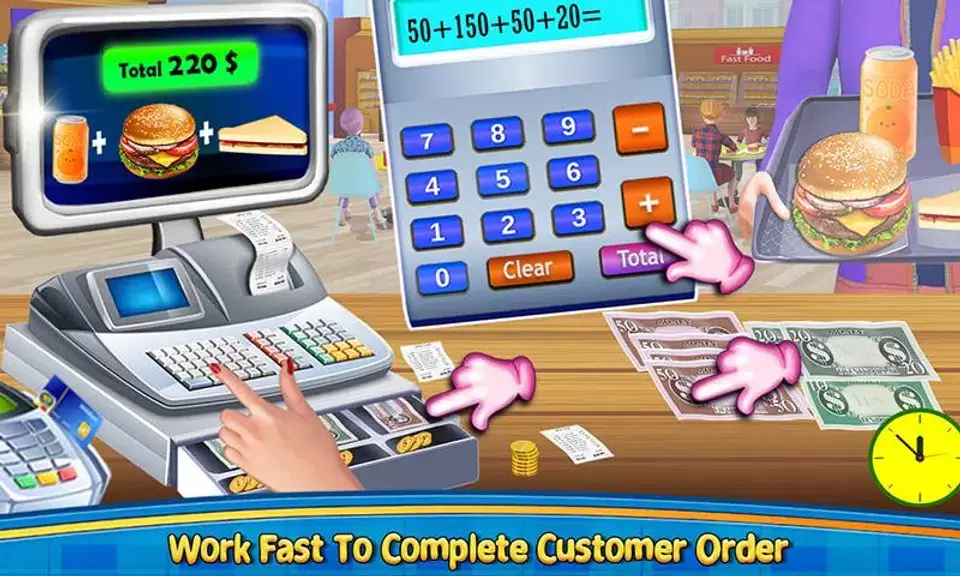 High School Cafe Cashier Games Screenshot 2