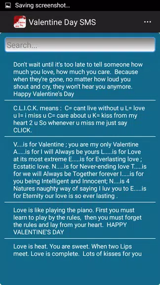 Valentine Day SMS Zrzut ekranu 2