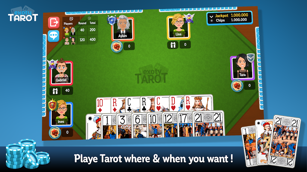 Multiplayer Tarot Game Schermafbeelding 0